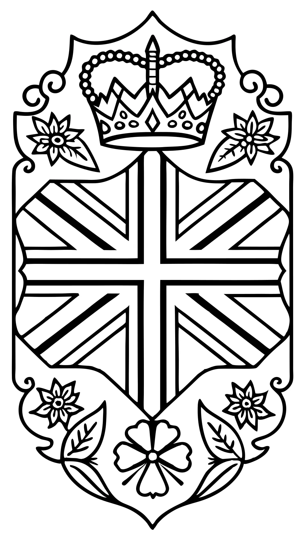 coloriage de drapeau britannique